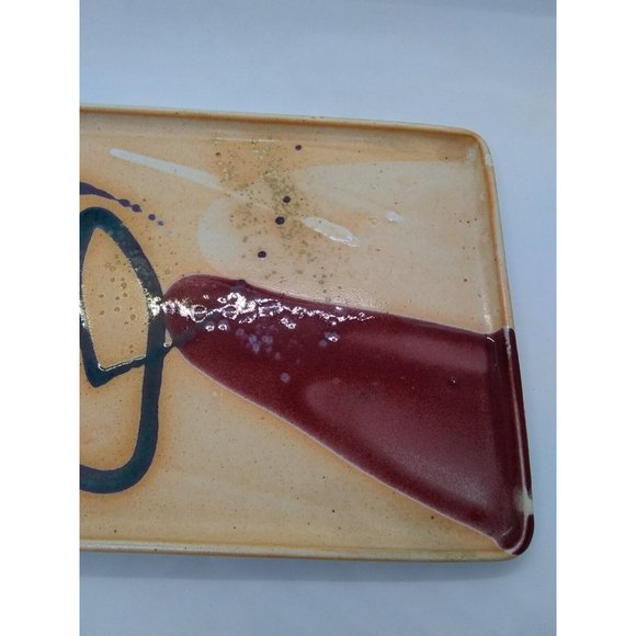 Beautiful Contemporary Modernist Rectangular Dish marked  WM Pulltight TN '03 - Picture 3 of 7